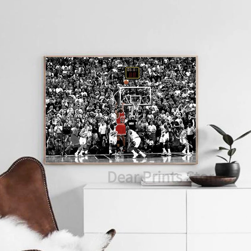 Basketball Match Photography Art Prints Vintage Poster Basketball Player MJ Canvas Painting Men Cave Wall Pictures Decor - Image 3