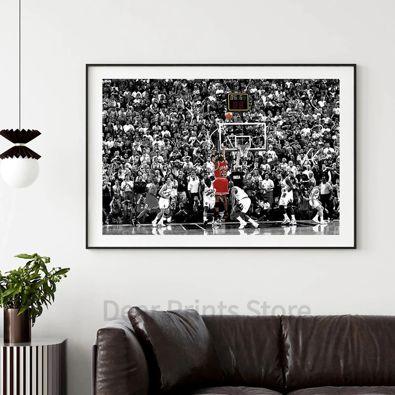 Basketball Match Photography Art Prints Vintage Poster Basketball Player MJ Canvas Painting Men Cave Wall Pictures Decor - Image 5