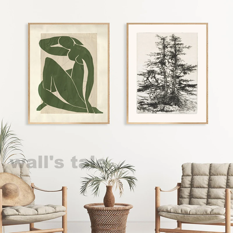 Neutral Art Farmhouse Wall Prints Sailboat Watercolor Painting Canvas Poster Rustic Botanical Gallery Wall Pictures Home Decor - Image 5