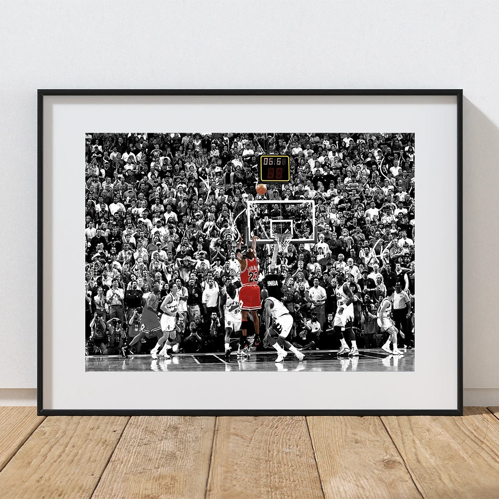 Basketball Match Photography Art Prints Vintage Poster Basketball Player MJ Canvas Painting Men Cave Wall Pictures Decor