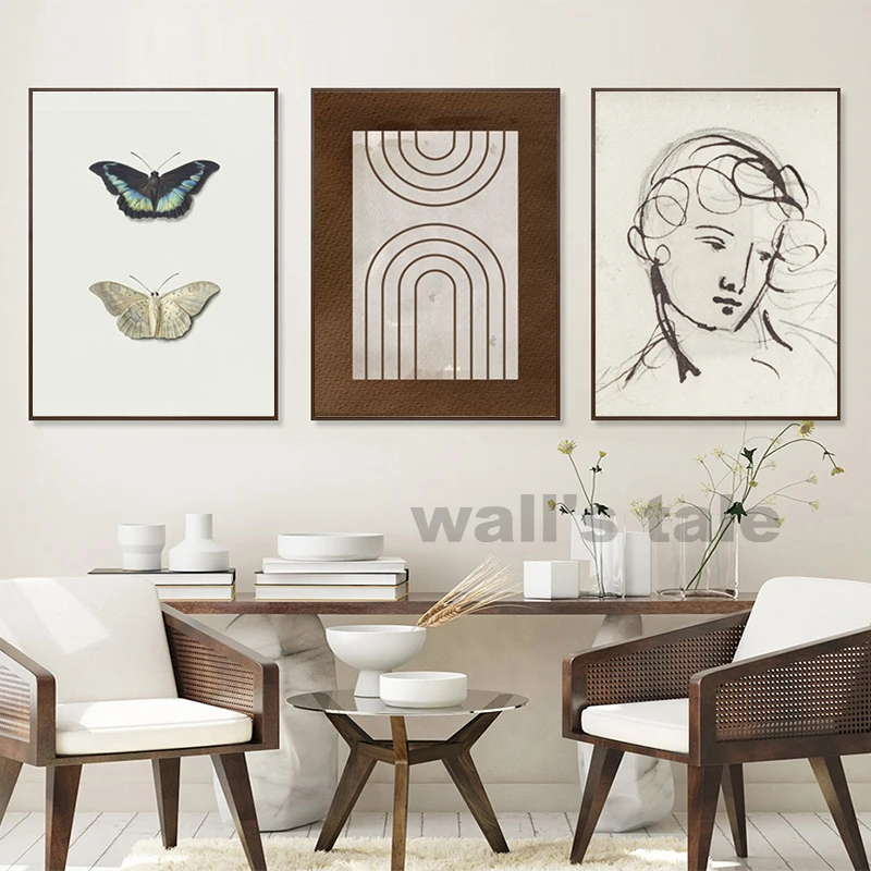 Neutral Art Farmhouse Wall Prints Sailboat Watercolor Painting Canvas Poster Rustic Botanical Gallery Wall Pictures Home Decor - Image 2