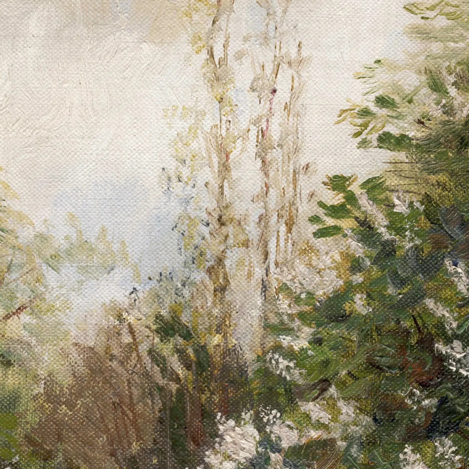 Summer Landscape Vintage Oil Painting Canvas Poster Spring Neutral Gallery Wall Art Print Retro Green Tone Farmhouse Wall Decor - Image 2