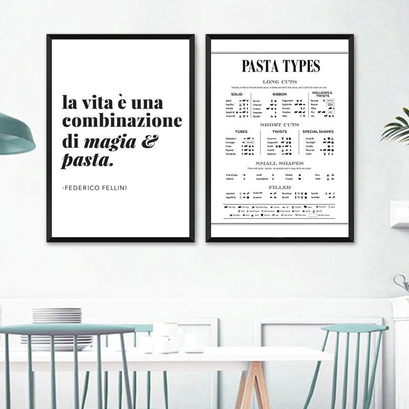 Italian Quotes Typography Prints Kitchen Wall Art Pictures Black White Painting Cafe Restaurant Canvas Poster Bedroom Home Decor - Image 5