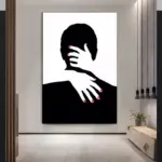 Black and White Silhouette Lover Kiss Modern Canvas Painting Posters Prints Wall Art Picture Bedroom Aisle Home Decor Cuadros