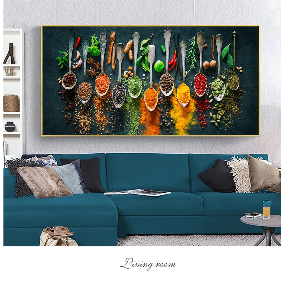 Herbs and Spices for Cooking Canvas Art Posters And Prints Kitchen theme Canvas Paintings On the Wall Art Pictures Cuadros Decor - Image 3