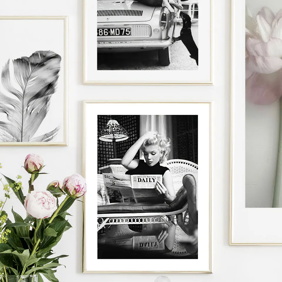 Famous Person Photography Movie Star Canvas Painting Black White Modern Poster and Prints Wall Art Picture for Living Room Decor - Image 3