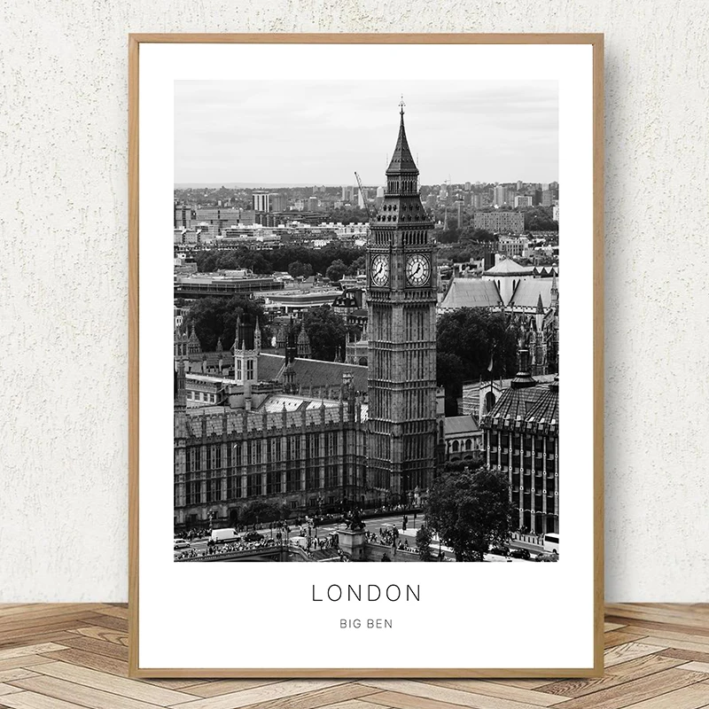 Black White Canvas Painting World City Landscape Paris London New York Poster Prints Nordic Style Wall Art Picture Home Decor - Image 4