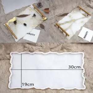 Silicone Mold For Resin Large Rectangle Tea Plate Coaster DIY Epoxy UV Resin Molds For Home Decoration Craft Making Art Supplies
