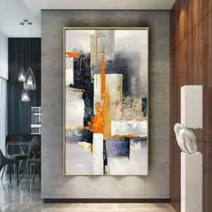 100% Hand Painted Abstract Oil Painting on Canvas - Large Modern Mural Wall Art Picture Decor Living Room Home Big Paintings