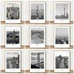 Black White Canvas Painting World City Landscape Paris London New York Poster Prints Nordic Style Wall Art Picture Home Decor