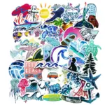 10/30/50pcs Summer Beach Stickers Surfing Sea Turtle VSCO Blue Laptop Fridge Phone Skateboard Suitcase Decal Graffiti Sticker F5