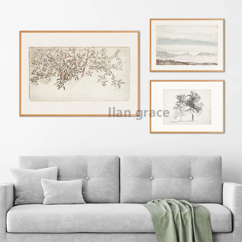 Vintage Flower Plants Sketch Art Prints Neutral Gallery Wall Art Pictures Canvas Painting Farmhouse Country Decoration Posters - Image 3