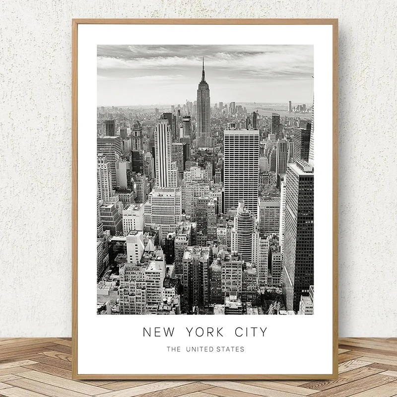 Black White Canvas Painting World City Landscape Paris London New York Poster Prints Nordic Style Wall Art Picture Home Decor - Image 6