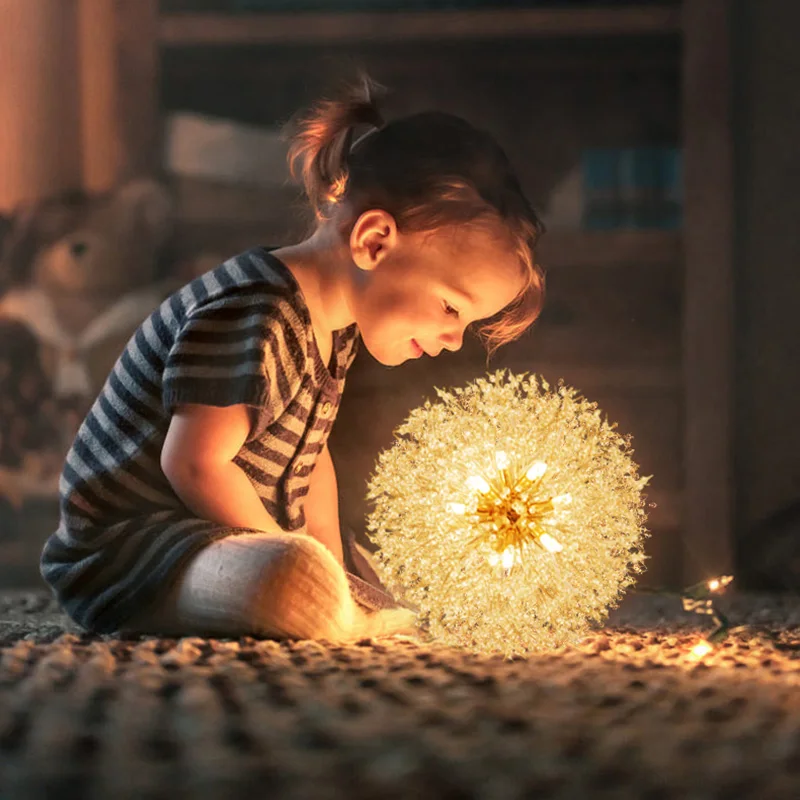 Net red chandelier modern minimalist clothing store crystal bedroom lamp dandelion light luxury living dining room lighting - Image 2