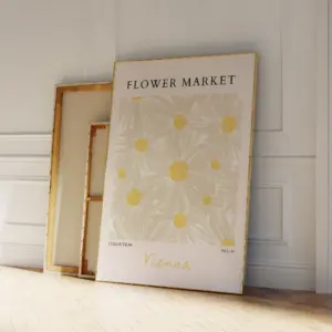 Modern Flower Market Yellow Flowers Wall Art Prints Canvas Painting Poster Picture For Living Room Bedroom Home Decor