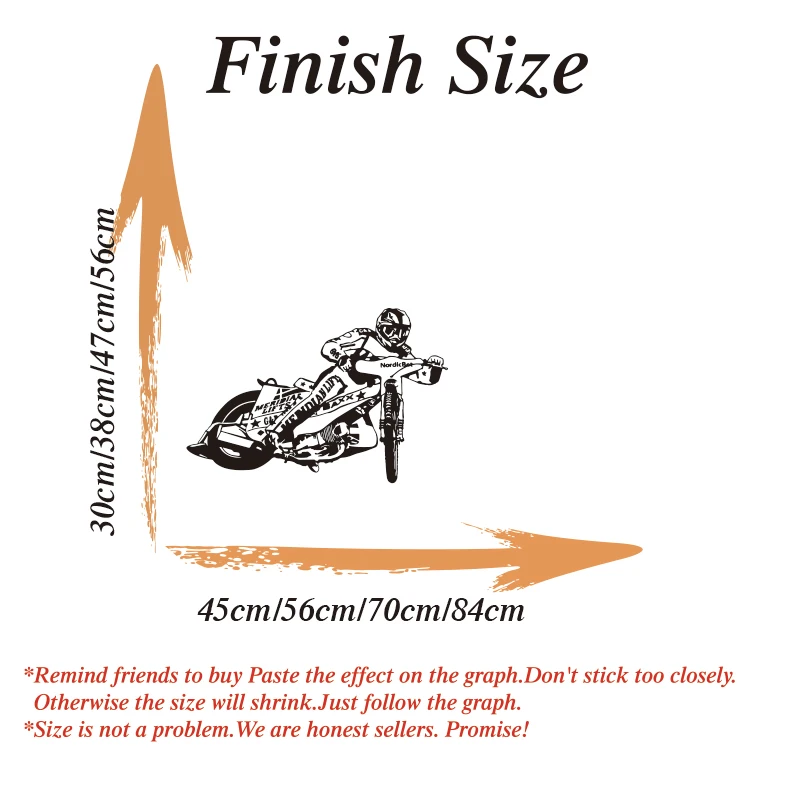 Large Speedway Rider Sport Motorcycle Wall Sticker Playroom Kids Room Motorbike Motor Wall Decal Boy Vinyl Home Decor - Image 3
