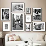 Black White Landscape Wall Art Mural Canvas Painting Fashion High Heel Girl Paris Towel Posters Print Pictures Living Room Decor