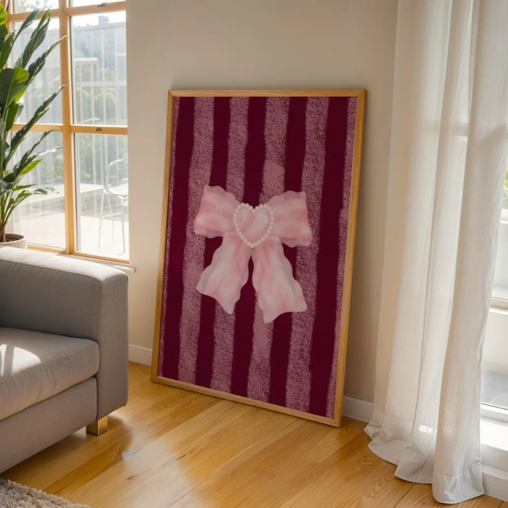 Minimalist Wall Art,Retro Home Print Aesthetics Cafe and Home Burgundy Pink Room Decoration Digital Download Girl Wall Art Women - Image 5