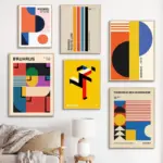 Bauhaus Geometry Mondrian Gallery Posters and Prints Pop Art Canvas Paintings Wall Pictures For Living Room Home Decoration