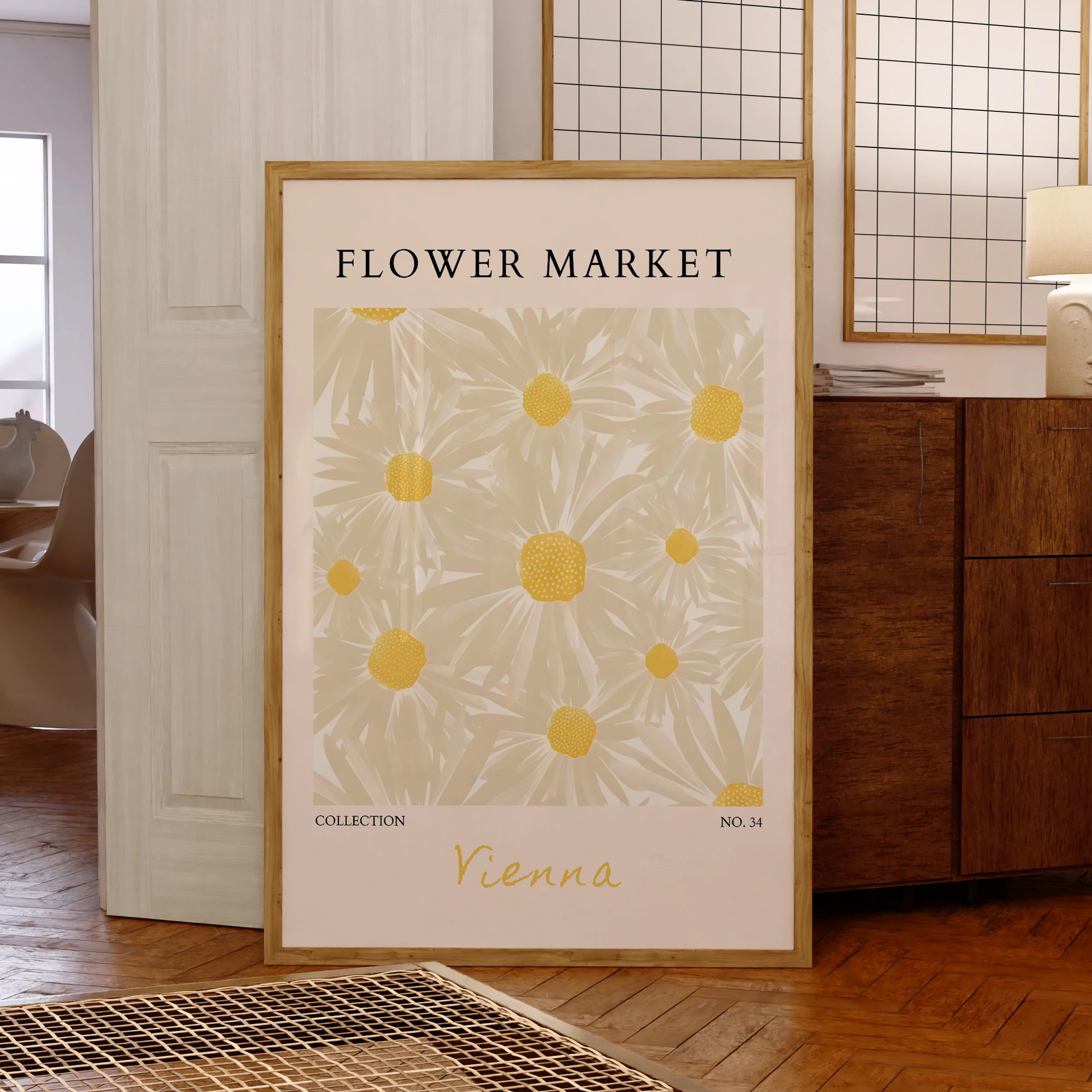 Modern Flower Market Yellow Flowers Wall Art Prints Canvas Painting Poster Picture For Living Room Bedroom Home Decor - Image 2