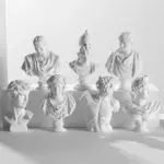 New Mini Figurine Plaster Statue Greek Mythology Celebrities Famous Sculpture Drawing Practice Gypsum Bust Portraits Home Decor