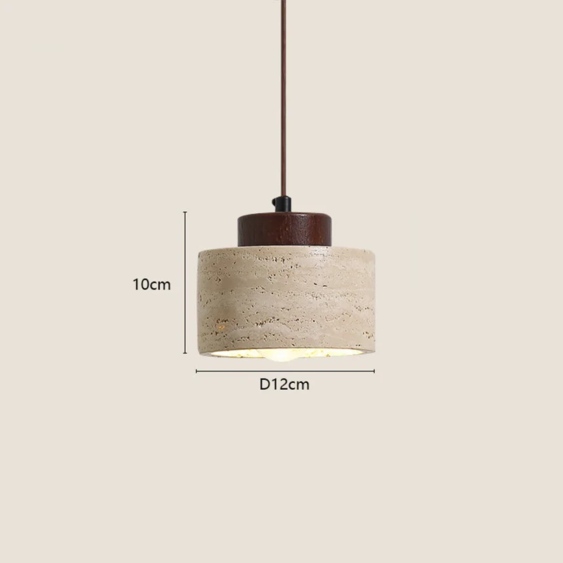 Modern designer yellow cave stone pendant light Japanese wabi Sabai restaurant bedroom bedside lamp bar home decoration lamp - Image 4