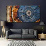 Colorful Tree Rings Canvas Print Poster Elegant Natural Wall Art Room Decor Great Design Solution for Echo Reduction Gift Poster