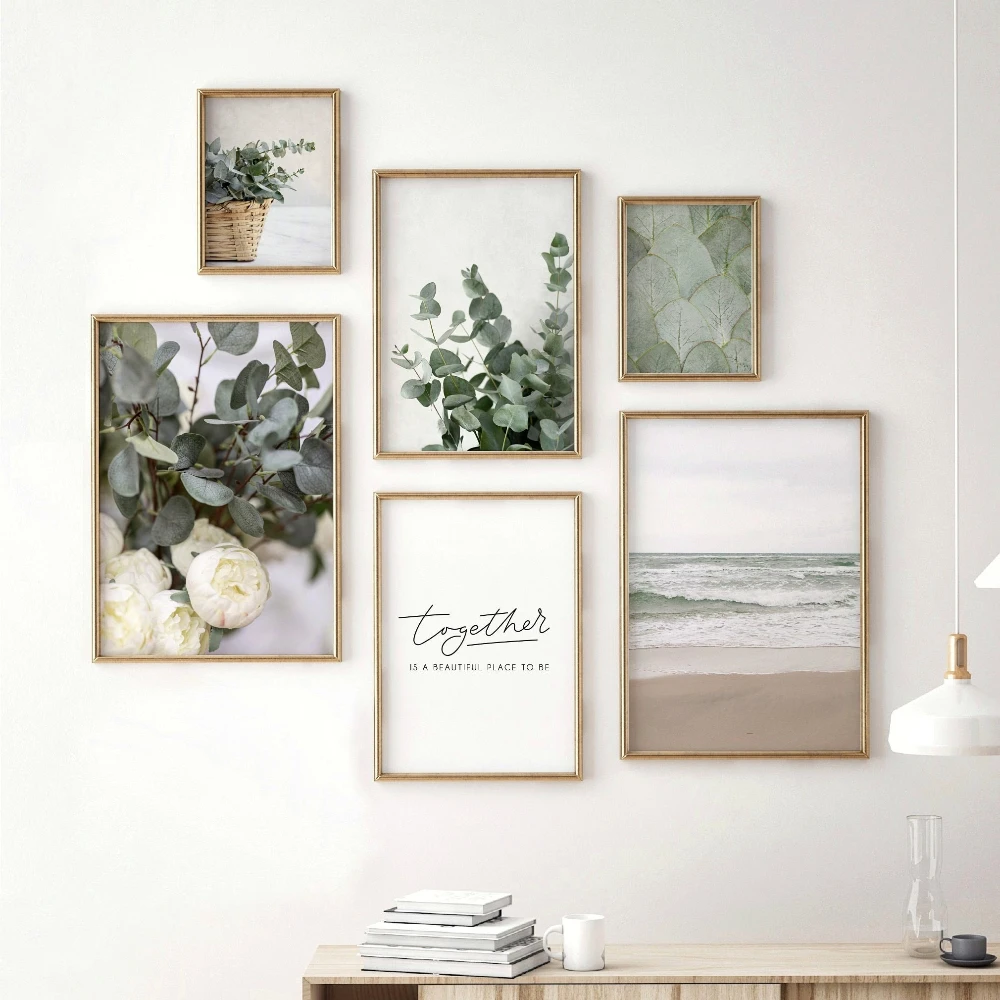 Sage Green Botanical Prints Canvas Poster Eucalyptus Gallery Wall Art Room Decor Boho Green Photography Photo Print Poster Gift