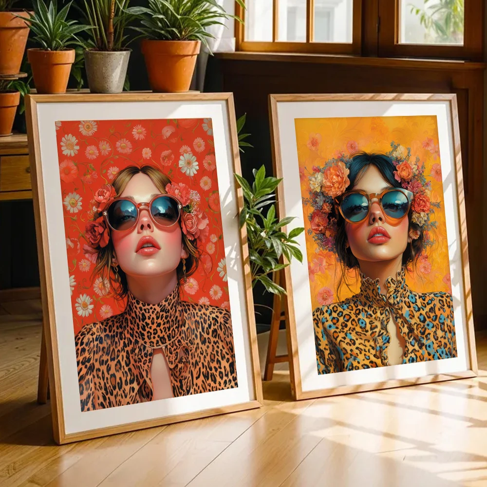 Abstract Woman Canvas Painting Surrealism Wall Art Funny Woman Portrait Poster Print For Office Bedroom Living Room Home Decor - Image 5