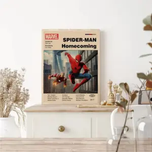 Poster Marvel Canvas Wall Art Print Mural Spider-Man Iron Man Retro Poster Home Decor Birthday Christmas Gift Unframed