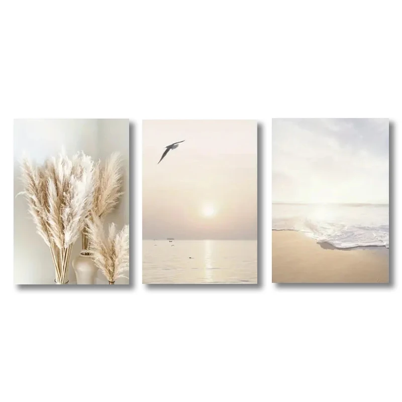 3pcs Canvas Prints Poster Modern Art Beautiful Seaside Scenery Sunset Posters Ideal Gift for Living Room Home Bedroom Decor - Image 6