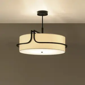 Modern Fabric Art Ceiling Chandelier Black Dining Room Bedroom Hallway Pendant Lights Minimalist Decor Indoor Lighting Fixture
