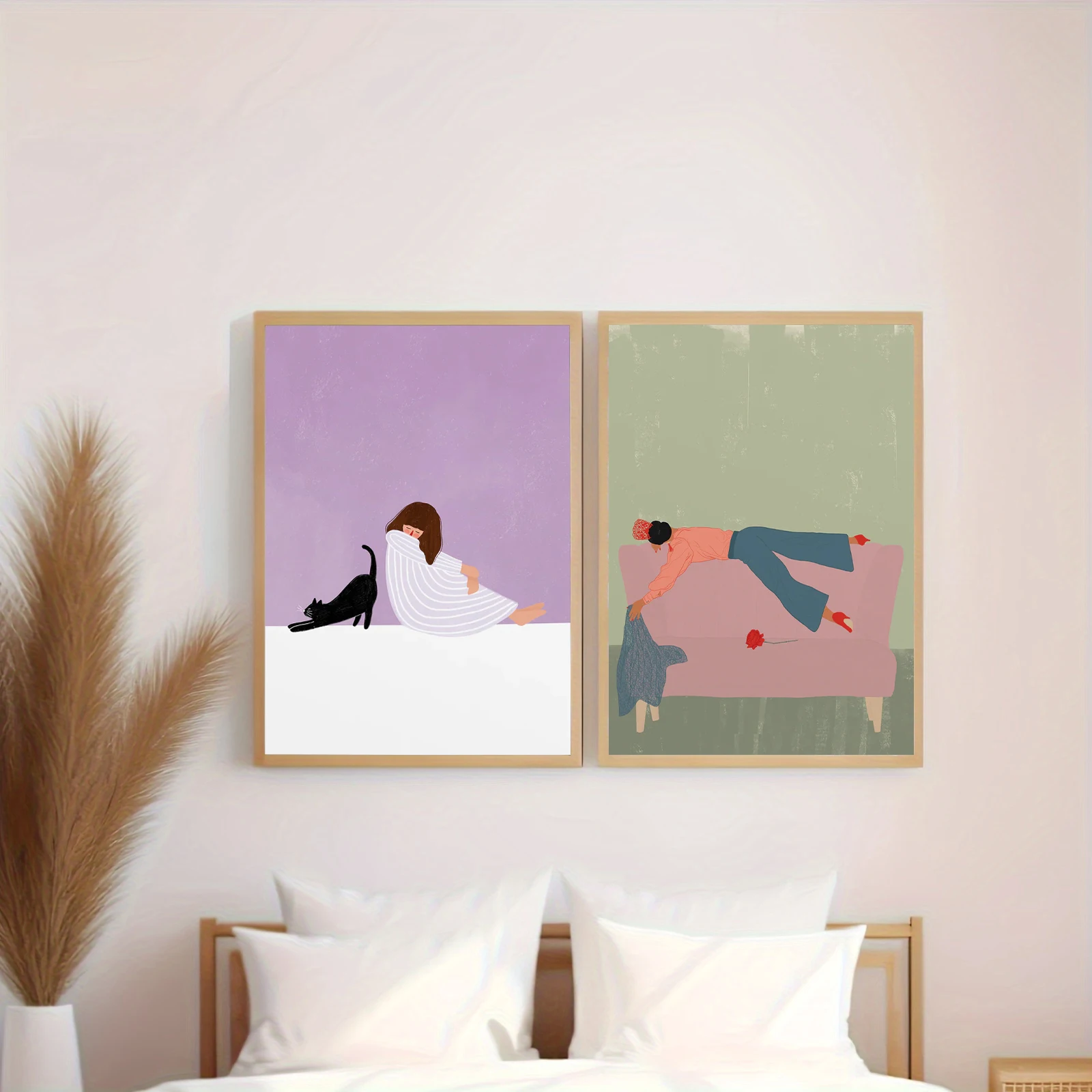 Abstract Mother Hold Her Son Illustration Canvas Print Mother's Day Feminist Wall Art Poster for Modern Nursery Home Decor Gifts - Image 4
