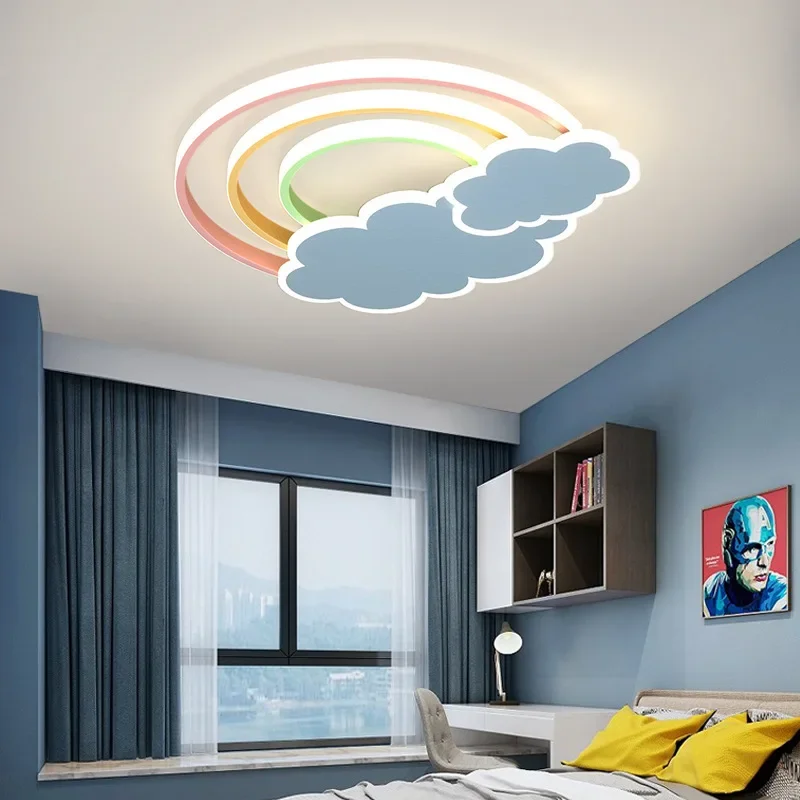Modern Ceiling Lights Nordic Minimalist Rainbow Cloud LED Lamp for Home Decoration Children's Rooms Bedrooms Lighting Fixtures - Image 2