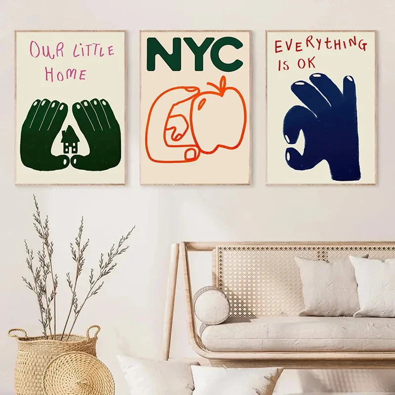 Interesting Sign More Books Abstract Canvas Print Poster Hand Drawn Illustration Art Prints Wall Living Room Art Home Decor - Image 3