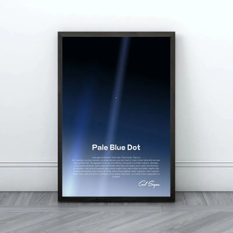 Pale Blue Dot Print Poster Voyager Earth Planet At The Earth Classic Photo Canvas Painting Wall Art Living Room Home Decor - Image 2