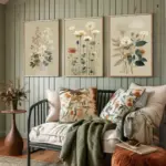 3pcs Frameless Retro Floral Prints,Plant Painting Photo Poster Wall Art Gifts,Simple Floral Printing,Living Room Bedroom Decor