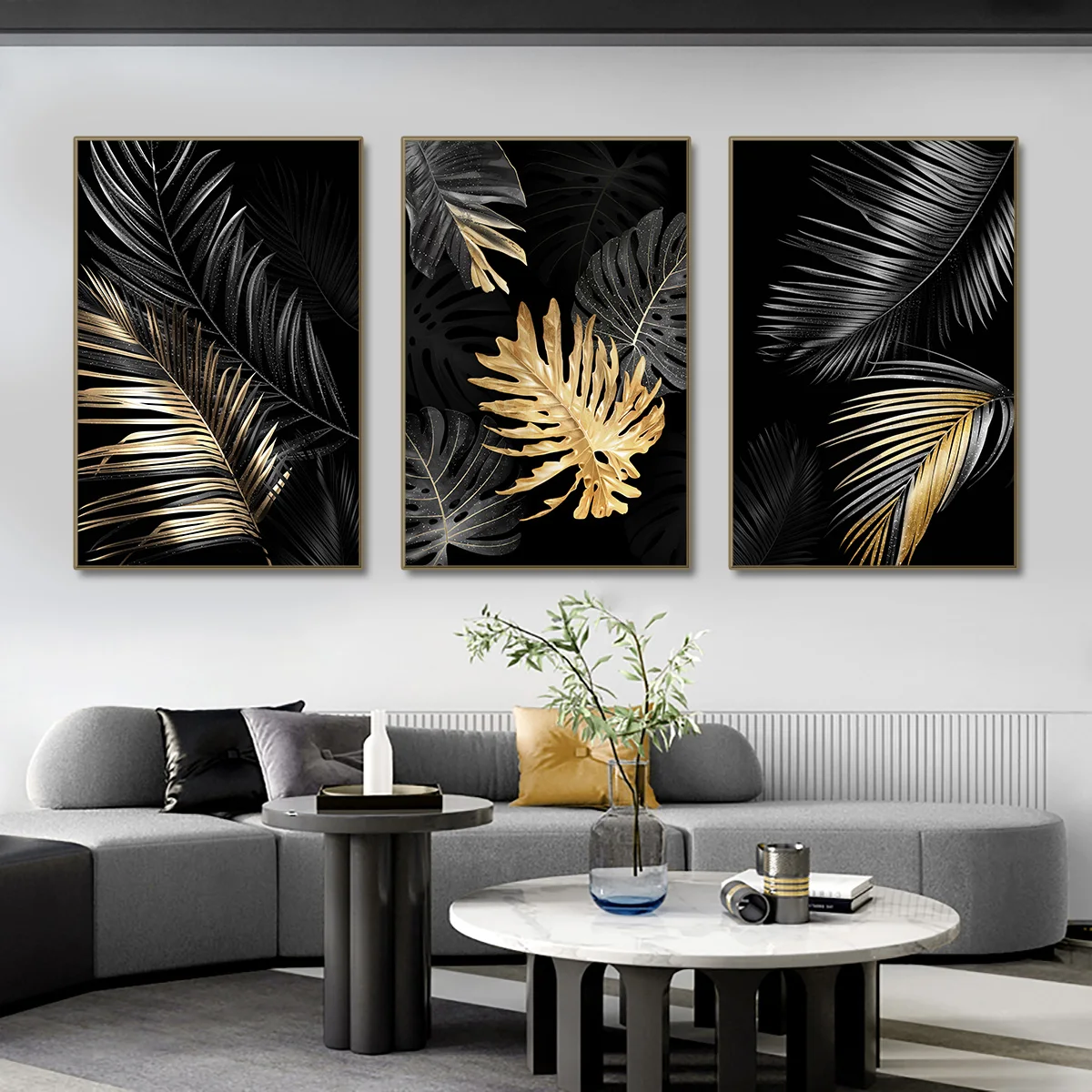 Gold Leaf Canvas Abstract Paintings Wall Art Posters and Prints Decorative Pictures for Living Room Nordic Cuadros Home Decor - Image 5