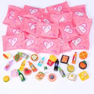 Random Style Bag Miniature Food Toy Mini Model Toys Simulation Supermarket Snacks Drinks Wine Bottles Jewelry Small Ornaments
