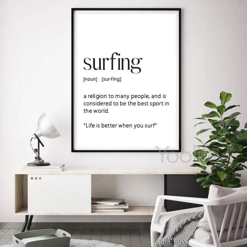 Beach Tropical Landscape Posters Prints Palm Beach Surf Wall Art Canvas Painting Black and White Photography Pictures Home Decor - Image 4