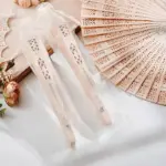 Custom Wooden Folding Hand Fans with Organza Bag - Personalized Wedding, Baptism, Communion Party Favors - Guests, Event Decor
