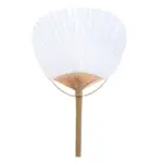 2025 New Lightweight Handheld Paper Fan for DIY Crafts Blank Paper Bamboo Handle Fan for Children's Hand Painting Foldable