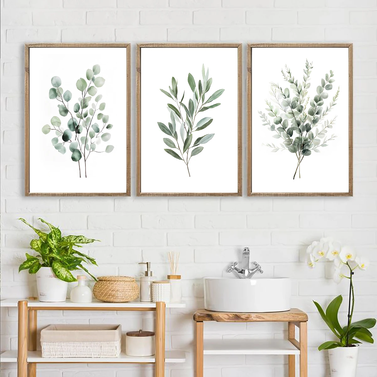 1/3pcs Bohemian Sage Green Leaves Prints Poster Modern Botanical Aesthetics Art Prints Wall Art Home Decor Art Poster Gifts - Image 2