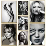 K-Kate Moss Modern style Poster Home decor HD sticky wall waterproof home living room bedroom bar decoration