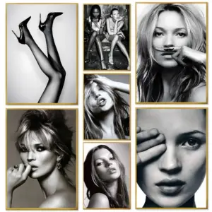 K-Kate Moss Modern style Poster Home decor HD sticky wall waterproof home living room bedroom bar decoration