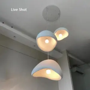 Nordic Wabi Sabi Ceiling Chandelier Modern Dining Room Pendant Lamp Combination Set Home Decor Living Room Office Hanging Light