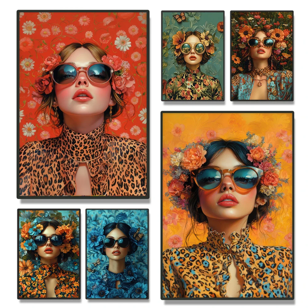 Abstract Woman Canvas Painting Surrealism Wall Art Funny Woman Portrait Poster Print For Office Bedroom Living Room Home Decor - Image 3