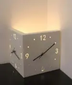 Corner Modern Wall Clock, Stylish Double-sided Luminous Wall Clock, Sensor Luminous Corner Wall Clock, Mute Wall Clock