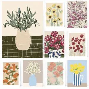 British Garden Flowers Art Poster Floral Botanical Illustration Prints Canvas Painting Wall Art Pictures Home Room Decoration