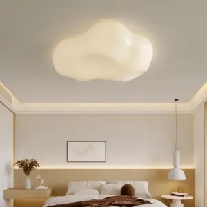 Nordic LED Dimmable Ceiling Lights White Chandelier Cloud Lights Home Art Lighting for Living Room Bedroom Study Kitchen Island